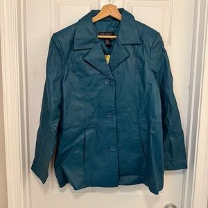 NWT Vintage Dialogue Leather Blazer